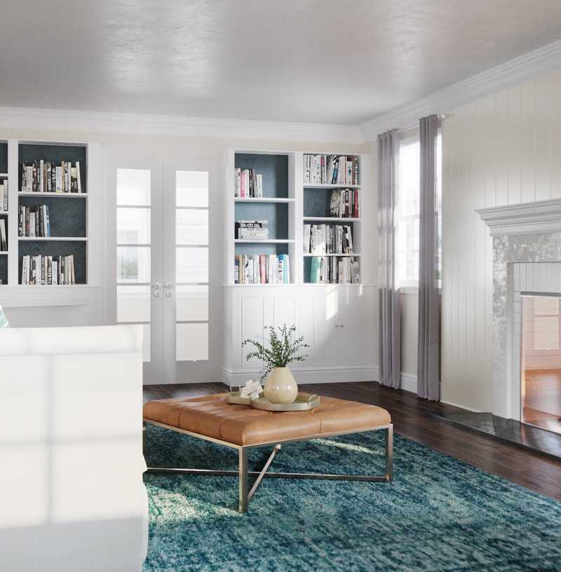Modern, Industrial, Transitional, Midcentury Modern Living Room Design by Havenly Interior Designer Crystal