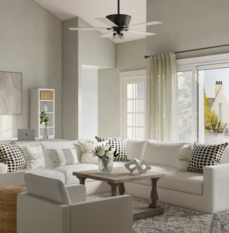 Contemporary, Coastal Living Room Design by Havenly Interior Designer Ingrid