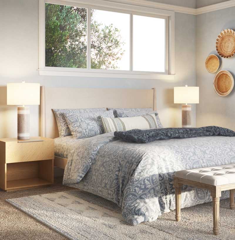 Eclectic, Bohemian, Midcentury Modern Bedroom Design by Havenly Interior Designer Jackie