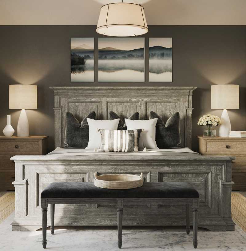 Modern, Coastal, Farmhouse, Preppy Bedroom Design by Havenly Interior Designer Amanda