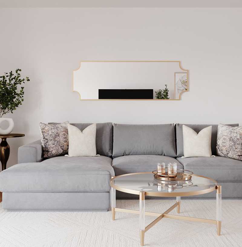 Classic, Glam Living Room Design by Havenly Interior Designer Erin