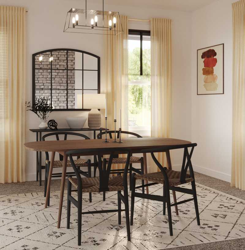 Farmhouse, Rustic Dining Room Design by Havenly Interior Designer Athena