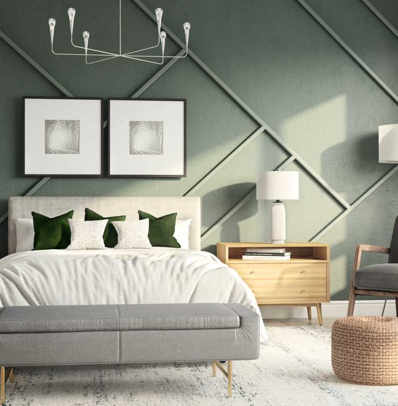Contemporary, Modern, Midcentury Modern Bedroom Design by Havenly Interior Designer Anny