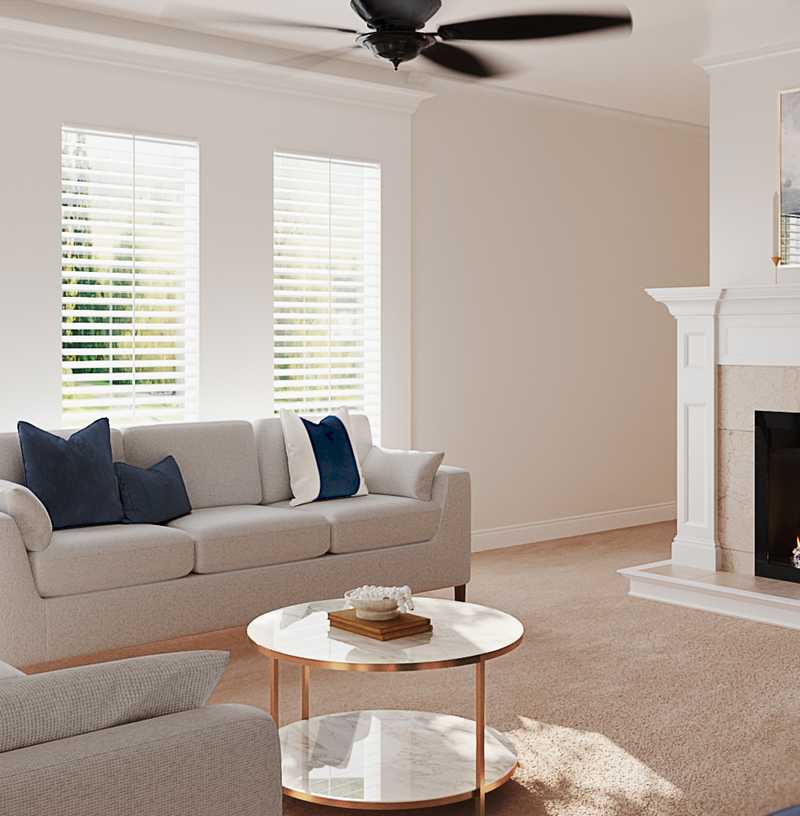 Contemporary, Traditional, Transitional Living Room Design by Havenly Interior Designer Daniela