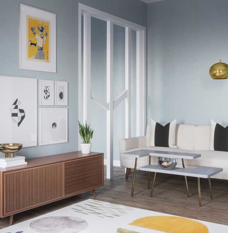 Bohemian, Scandinavian Living Room Design by Havenly Interior Designer Alex