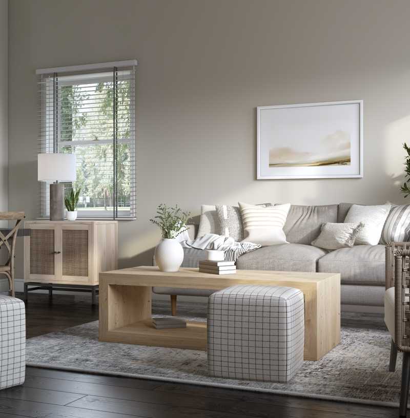 Modern, Coastal, Scandinavian Living Room Design by Havenly Interior Designer Jordan