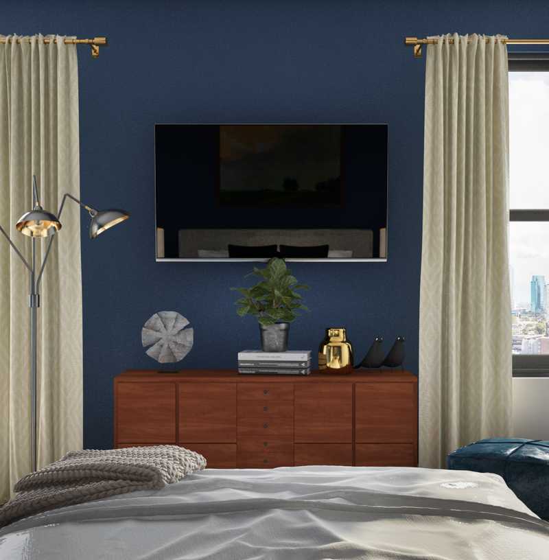 Global, Midcentury Modern Office Design by Havenly Interior Designer Justin