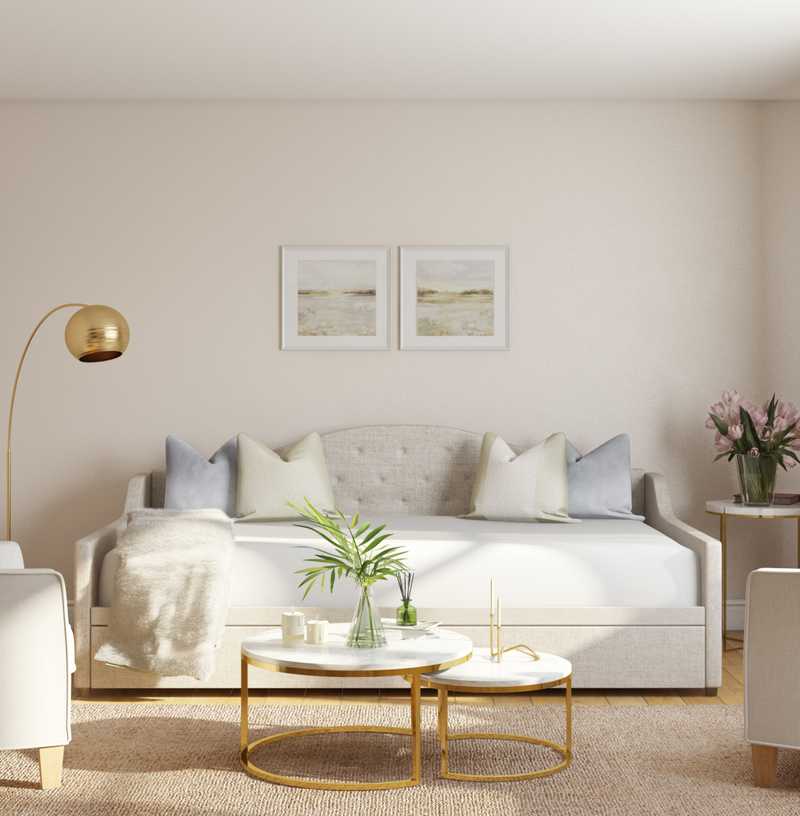 Modern, Bohemian, Glam Living Room Design by Havenly Interior Designer Safek