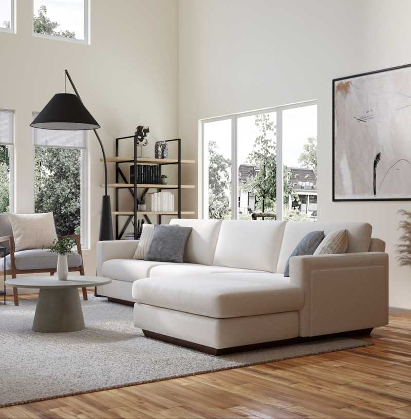 Contemporary, Modern, Minimal, Scandinavian Living Room Design by Havenly Interior Designer Freddi