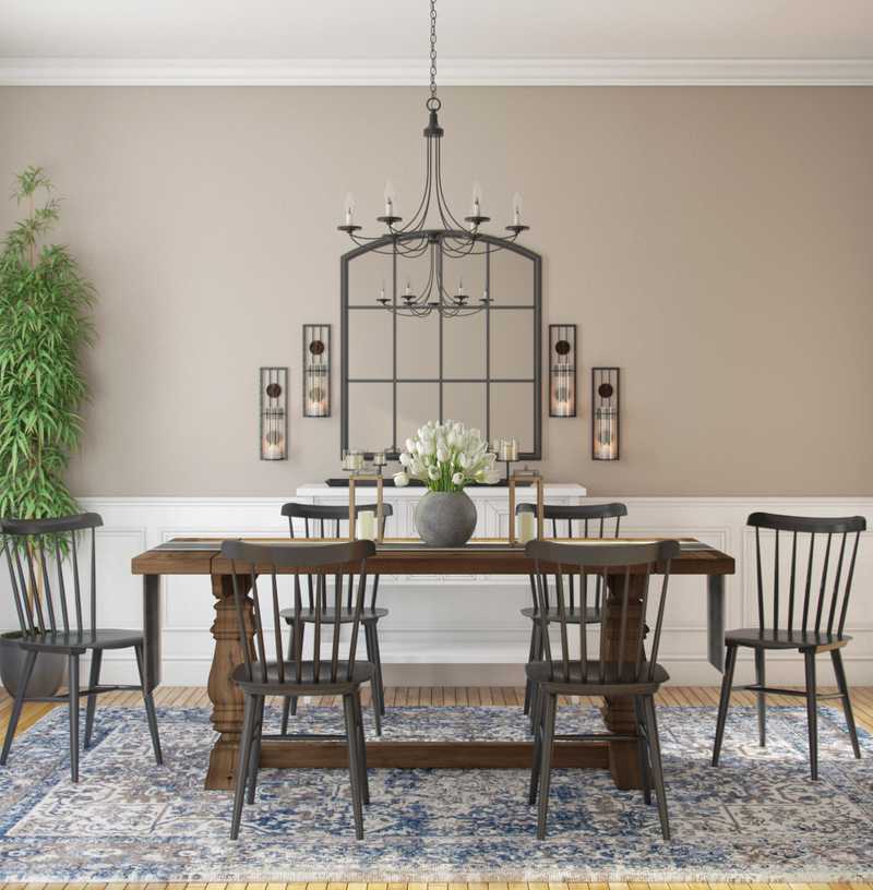 Traditional, Farmhouse, Minimal Dining Room Design by Havenly Interior Designer Amanda