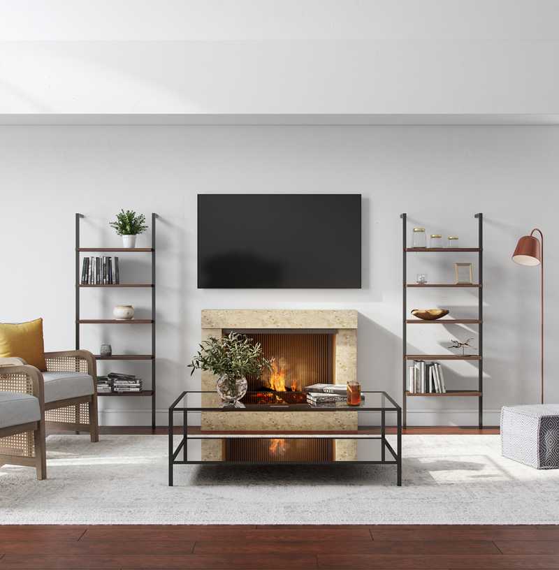 Contemporary, Modern, Industrial, Midcentury Modern Living Room Design by Havenly Interior Designer David