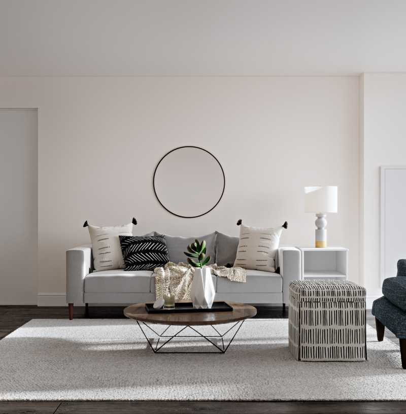Midcentury Modern, Minimal, Scandinavian Living Room Design by Havenly Interior Designer Jackie