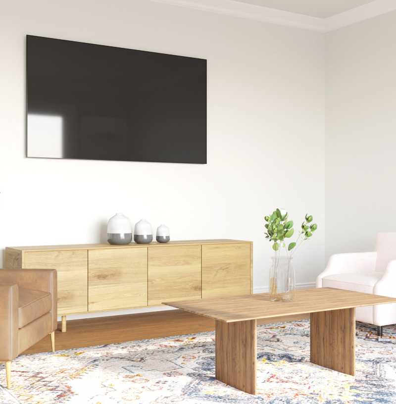 Classic, Farmhouse, Transitional Living Room Design by Havenly Interior Designer Sarah