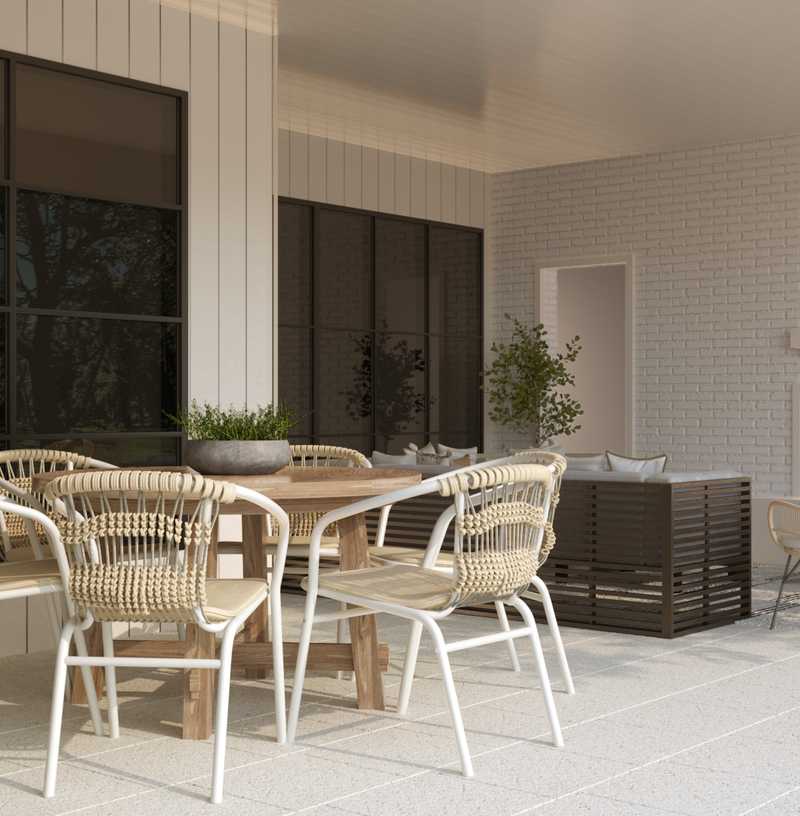 Bohemian, Midcentury Modern Outdoor Space Design by Havenly Interior Designer Abril