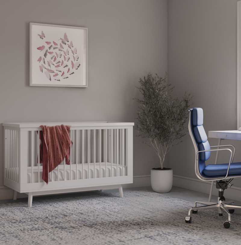 Glam, Preppy Nursery Design by Havenly Interior Designer Madison