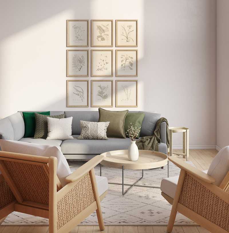 Contemporary, Modern, Bohemian Living Room Design by Havenly Interior Designer Andrea