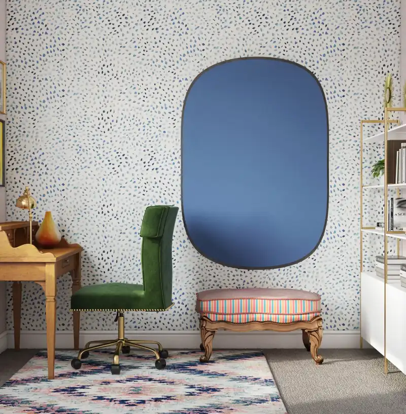 Eclectic, Bohemian Office Design by Havenly Interior Designer Matina