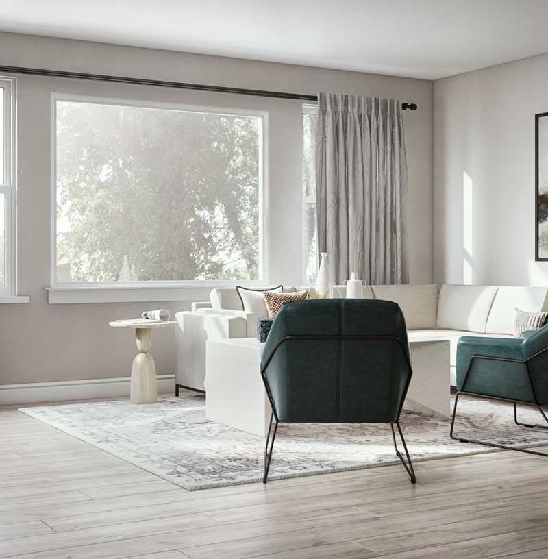 Midcentury Modern, Scandinavian Living Room Design by Havenly Interior Designer Abril