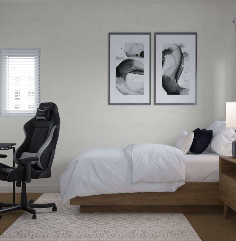 Contemporary, Modern, Industrial, Minimal Bedroom Design by Havenly Interior Designer Carla
