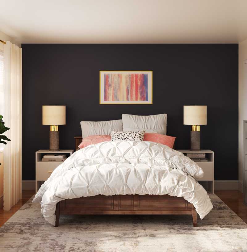 Glam, Global Bedroom Design by Havenly Interior Designer Courtney