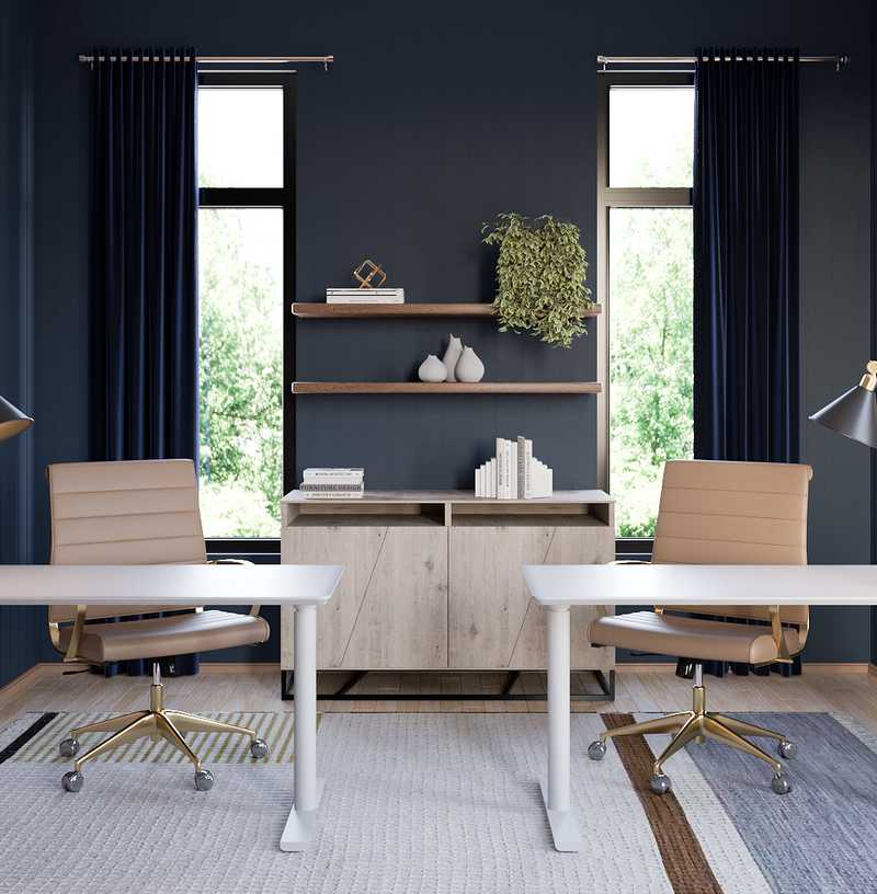 Contemporary, Modern, Scandinavian Office Design by Havenly Interior Designer Anny