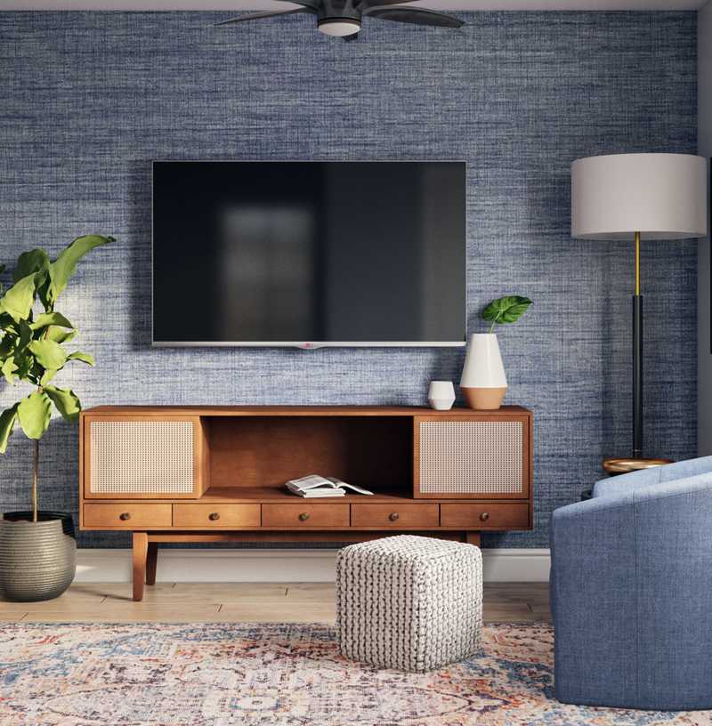 Bohemian, Midcentury Modern, Scandinavian Living Room Design by Havenly Interior Designer Laura