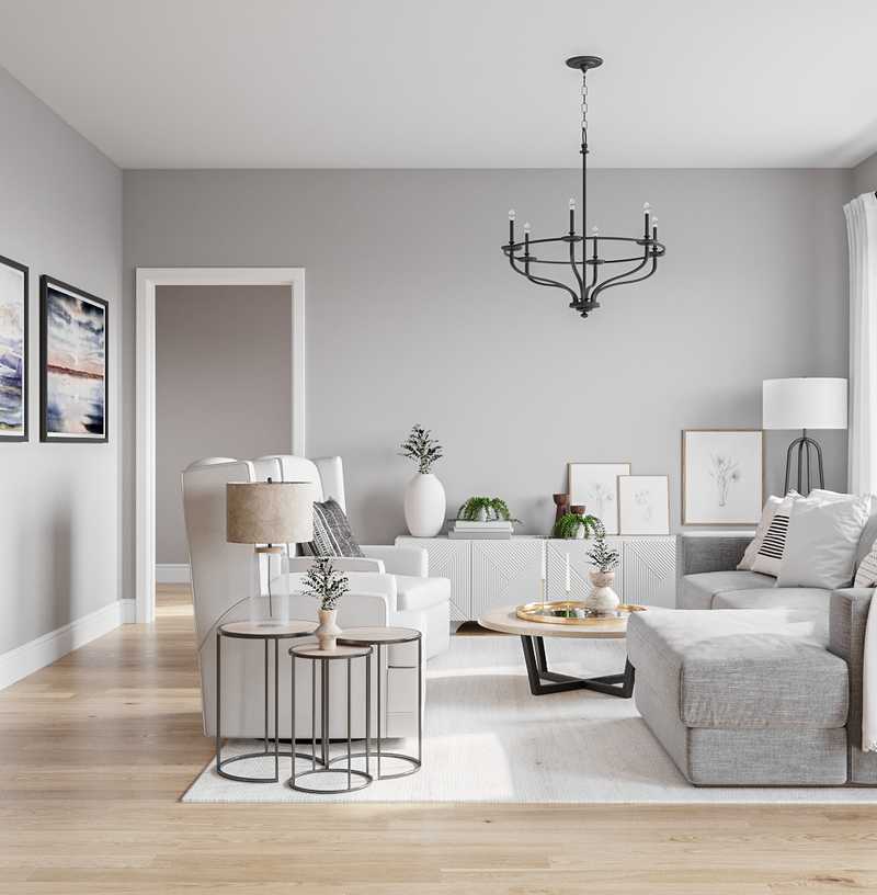 Contemporary, Modern, Coastal Living Room Design by Havenly Interior Designer Athina