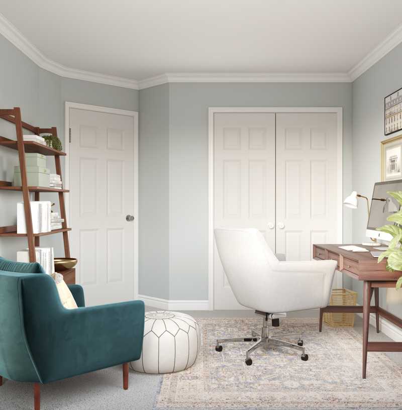 Modern, Classic, Eclectic, Traditional, Farmhouse, Midcentury Modern Office Design by Havenly Interior Designer Christina