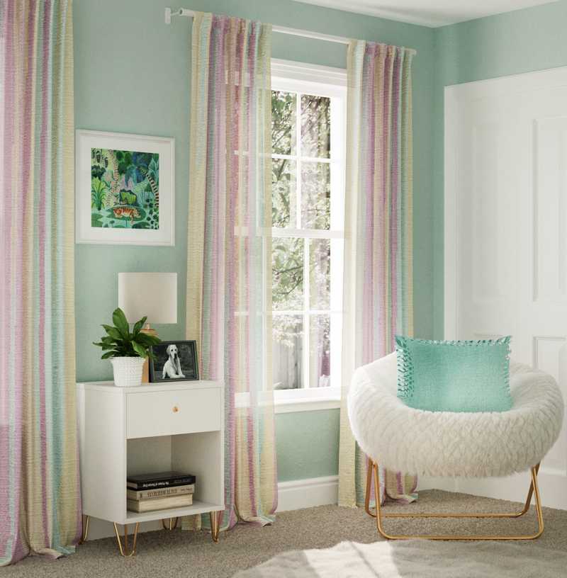 Modern, Bohemian, Glam, Transitional Bedroom Design by Havenly Interior Designer Kimberly