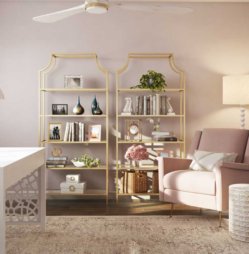 Classic, Glam Office Design by Havenly Interior Designer Carla