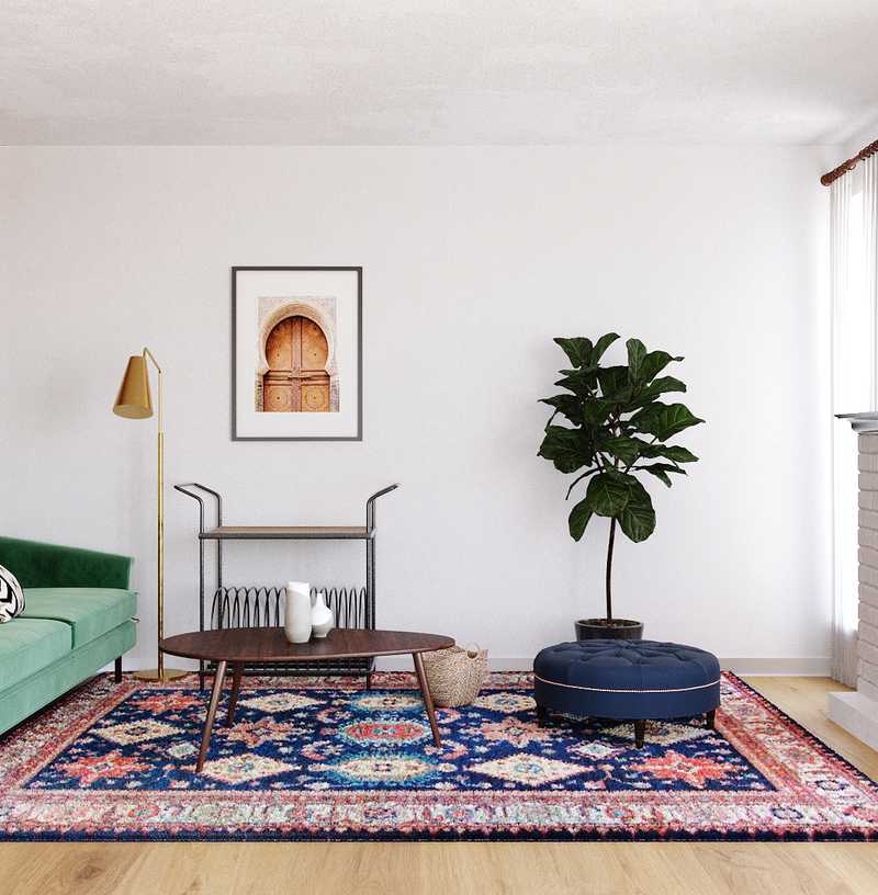 Eclectic, Industrial, Midcentury Modern, Scandinavian Living Room Design by Havenly Interior Designer Tara