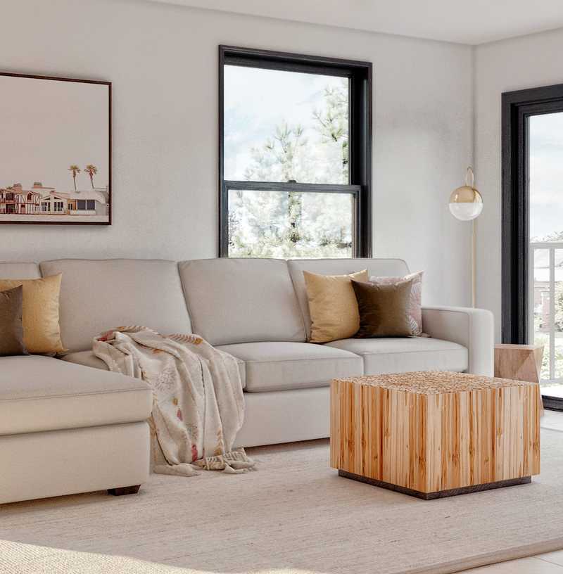 Modern, Bohemian, Minimal Living Room Design by Havenly Interior Designer Alyssa