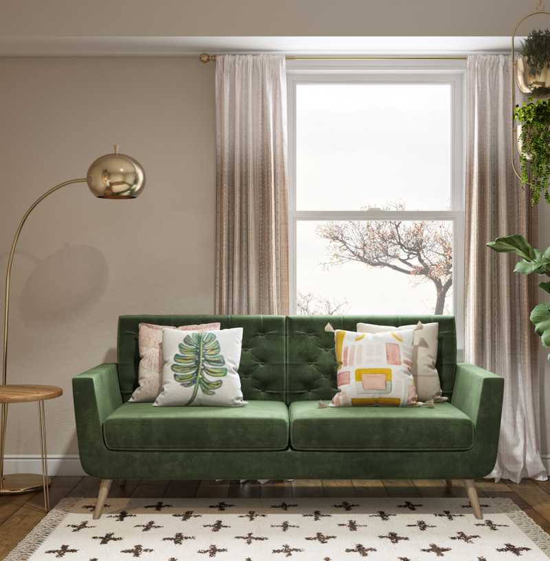 Modern, Eclectic, Bohemian, Midcentury Modern Office Design by Havenly Interior Designer Kelly
