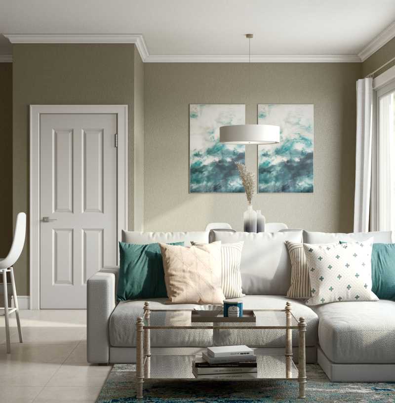 Farmhouse, Transitional Living Room Design by Havenly Interior Designer Tyara