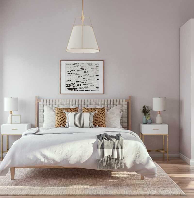 Contemporary, Bohemian, Coastal Bedroom Design by Havenly Interior Designer Athina