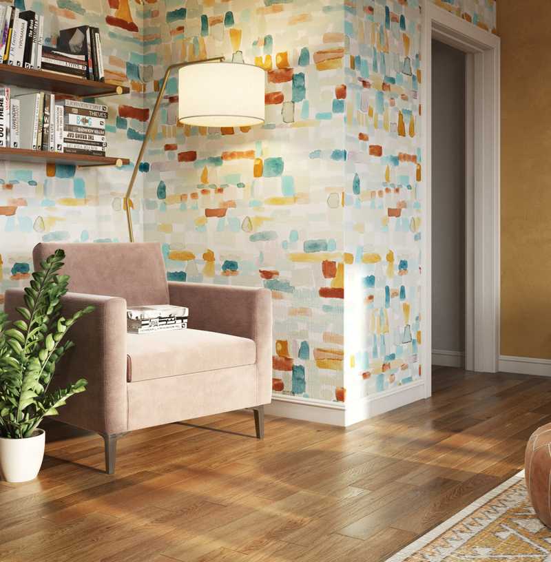 Modern, Eclectic, Bohemian, Preppy Living Room Design by Havenly Interior Designer Carla