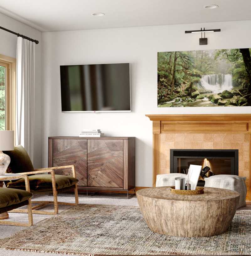 Coastal, Traditional, Farmhouse, Rustic Living Room Design by Havenly Interior Designer Sable