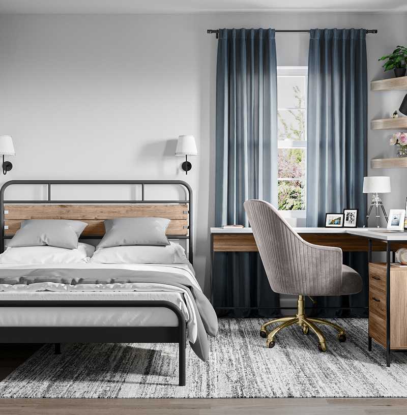 Modern, Midcentury Modern, Scandinavian Office Design by Havenly Interior Designer Carla