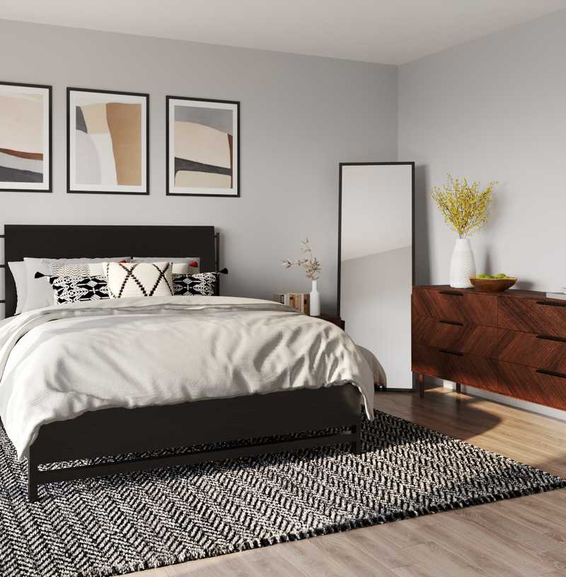 Bohemian, Midcentury Modern, Scandinavian Bedroom Design by Havenly Interior Designer Karina