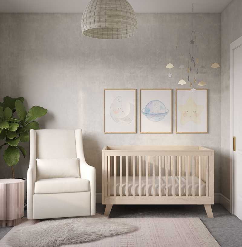 Contemporary, Modern, Bohemian, Rustic, Transitional Nursery Design by Havenly Interior Designer Brittany