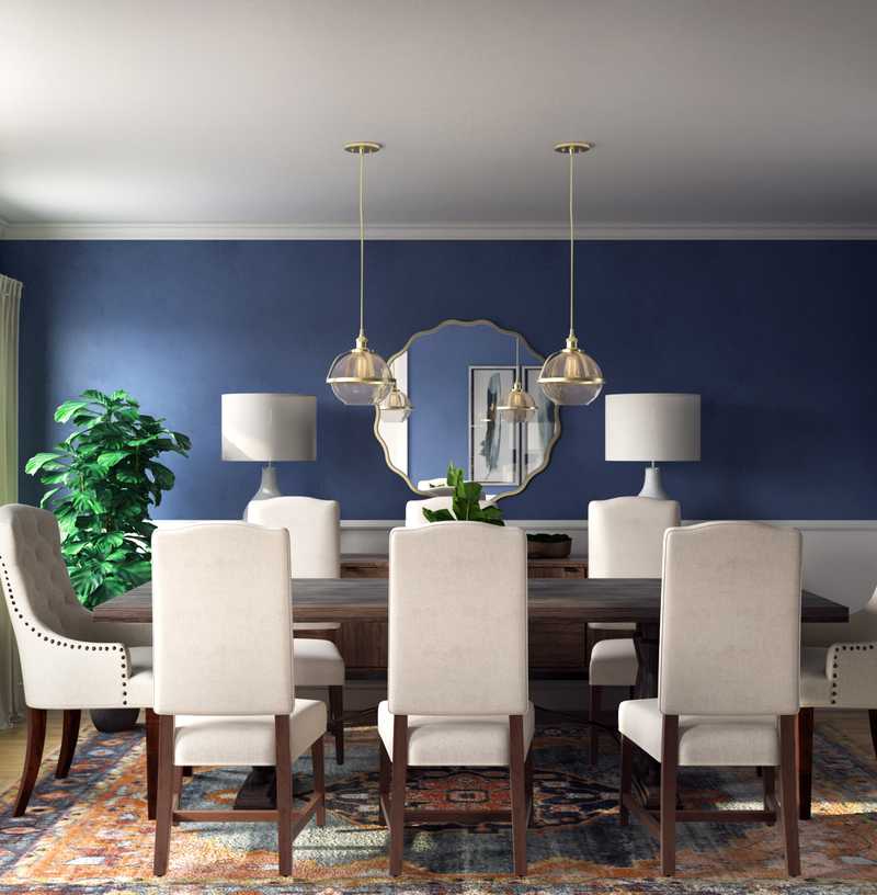 Classic, Glam, Traditional, Transitional Dining Room Design by Havenly Interior Designer Christine