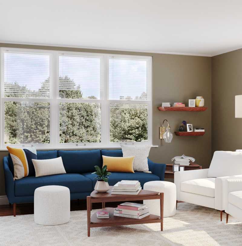 Modern, Midcentury Modern, Scandinavian Living Room Design by Havenly Interior Designer Carla