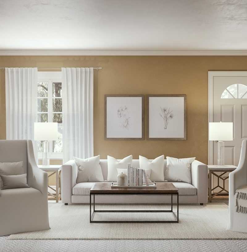 Modern, Bohemian, Minimal Living Room Design by Havenly Interior Designer Meghan