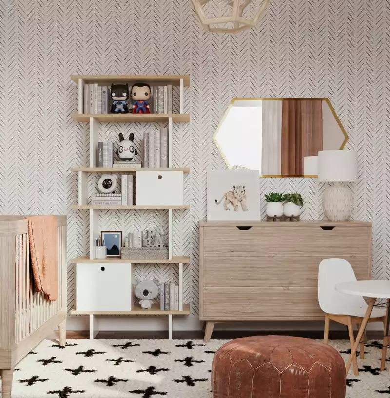Modern, Bohemian, Scandinavian Nursery Design by Havenly Interior Designer Christina