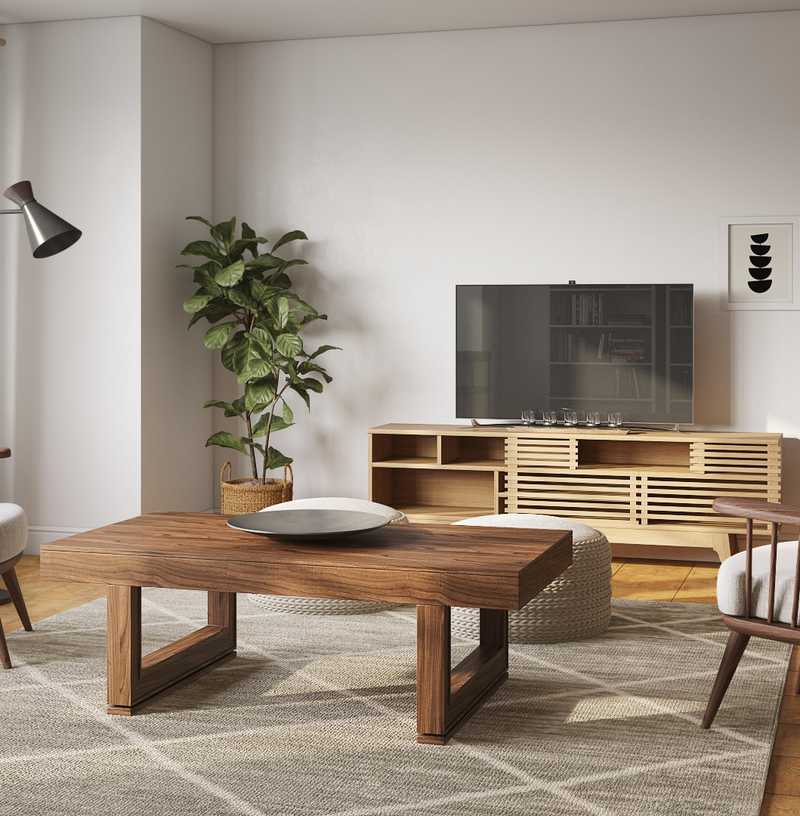 Contemporary, Classic, Rustic, Midcentury Modern Living Room Design by Havenly Interior Designer Colleen