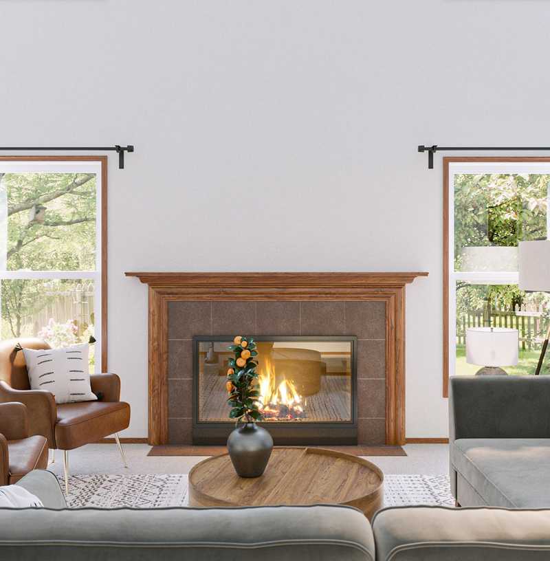 Modern, Midcentury Modern, Minimal Living Room Design by Havenly Interior Designer Sarah