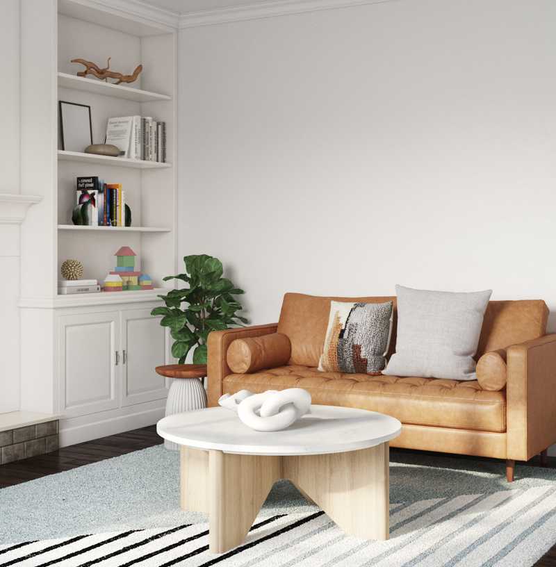 Contemporary, Modern, Farmhouse Living Room Design by Havenly Interior Designer Laura