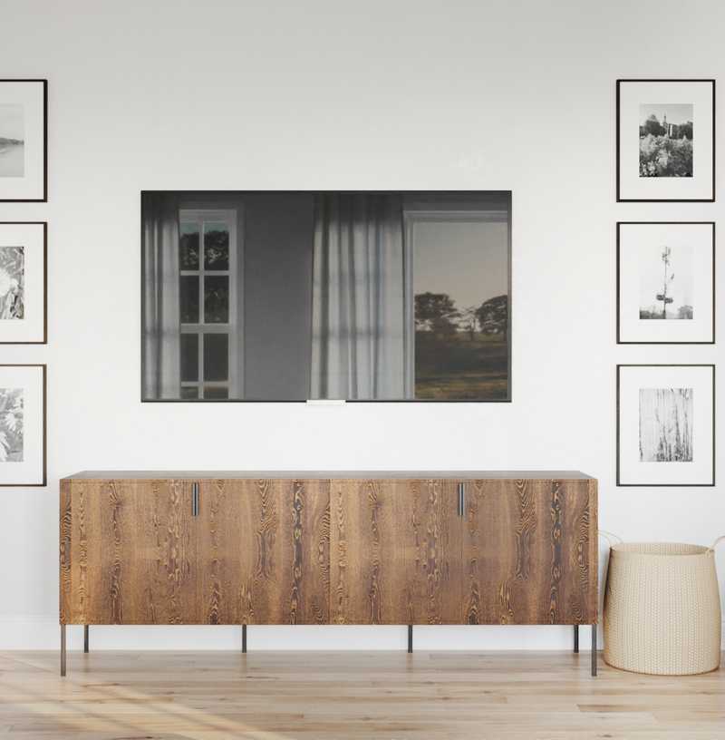 Contemporary, Eclectic, Bohemian, Transitional, Midcentury Modern Living Room Design by Havenly Interior Designer Meghan