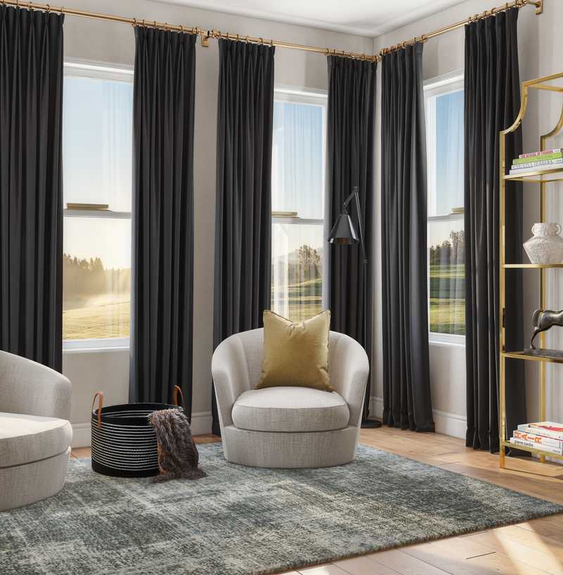 Glam, Midcentury Modern, Scandinavian Bedroom Design by Havenly Interior Designer Caitlin