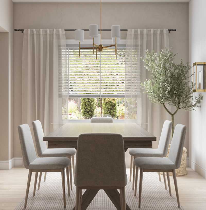 Coastal, Transitional Dining Room Design by Havenly Interior Designer Laura